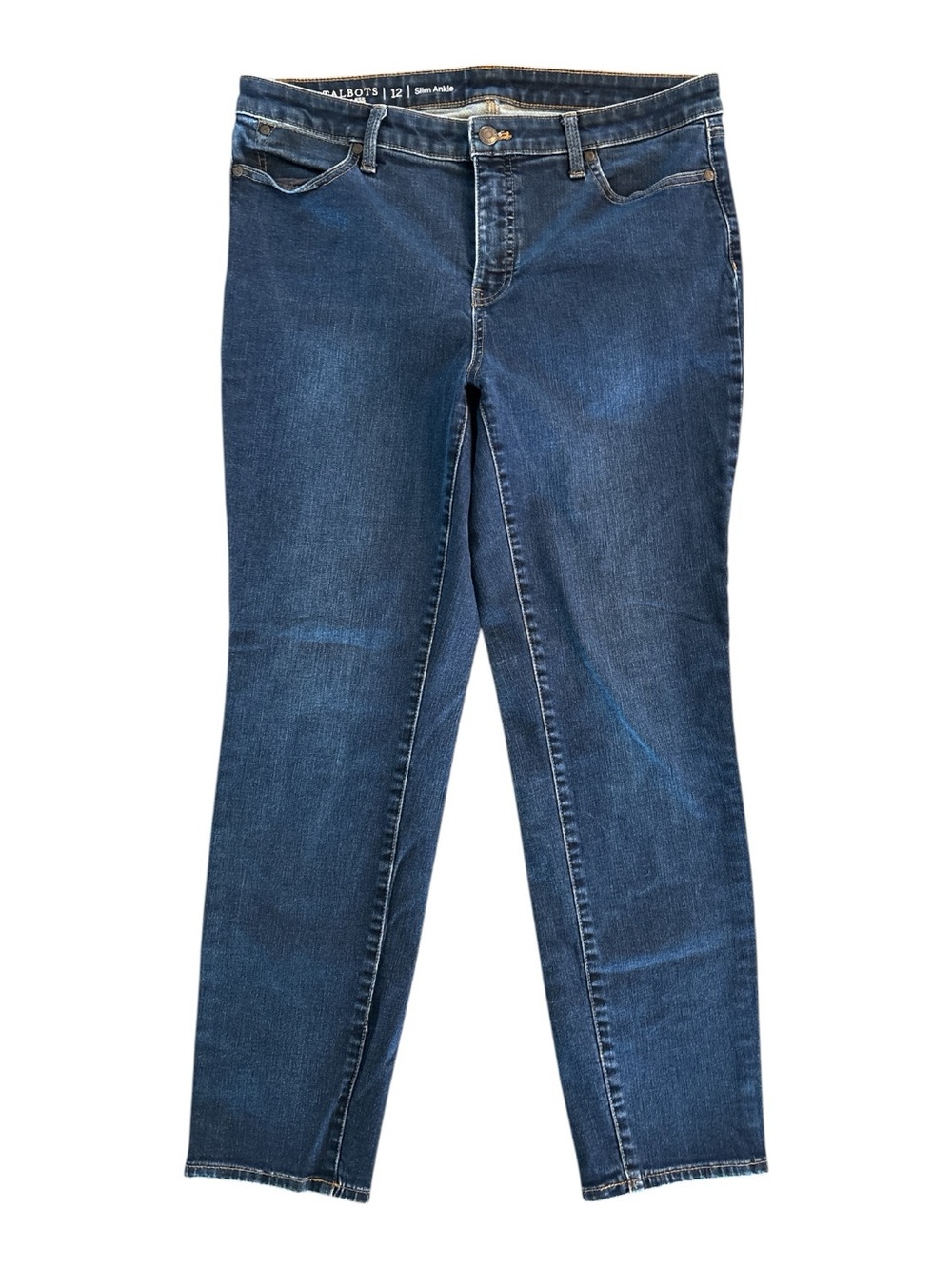 Talbots Women’s Slim Ankle Jeans in Dark Wash Blue